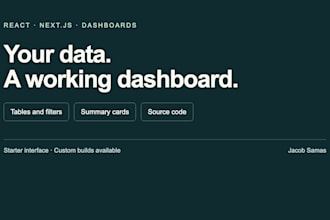 build a responsive react dashboard or admin panel