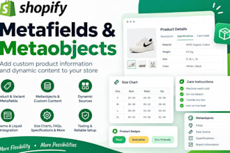 set up shopify metafields and metaobjects for your store