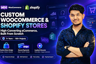 build a woocommerce or shopify store with custom features