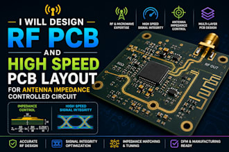 design rf pcb and high speed pcb layout for antenna impedance controlled circuit