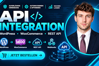 integrate wordpress API, rest API, woocommerce API, drittanbieter apis, webhooks