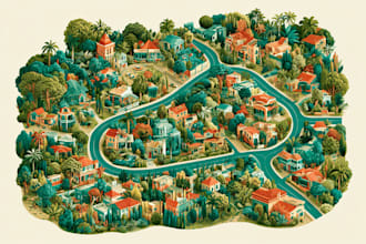 make unique hand drawn map vector illustration
