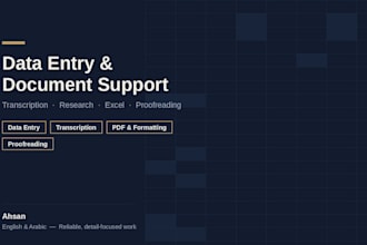 do data entry, transcription and document formatting