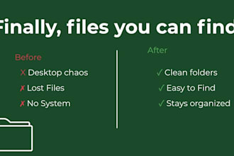 organize your digital files and folders into a clean, easy to find system