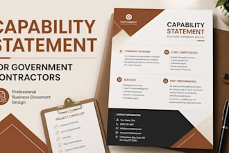 design a professional capability statement for government contracts