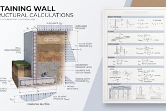 do structural calculations for retaining walls solar racks, specialty structures