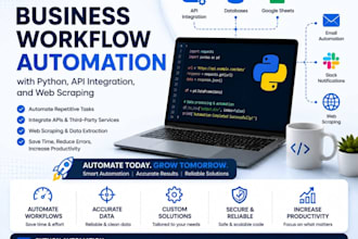 do custom business workflow automation with python apis and web scraping