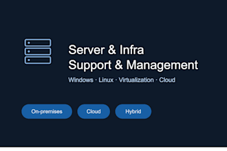 manage and support your windows, linux servers and infrastructure