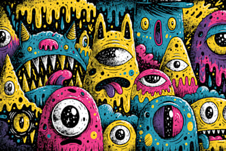 design a psychedelic masterpiece with trippy illustration