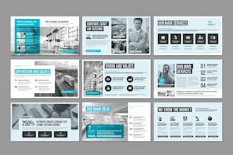 design adobe indesign real estate presentation, canva slides and sales brochure