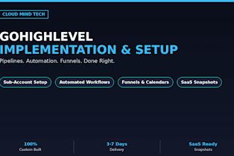 do gohighlevel setup, automation and integration