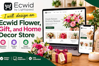 design an ecwid flower gift home decor store
