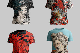 create artistic t shirt graphics