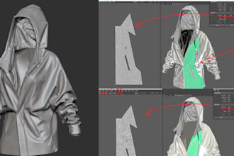 create custom second life outfits, clothing accessories and 3d models