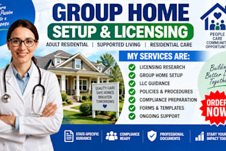 set up group home, adult residential program, licensing, llc
