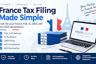 file france tva return, is tax return, vat compliance, 2065 and des declaration