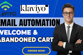 setup klaviyo email flows automation welcome abandoned cart