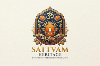design a meaningful and spiritual hindu logo for your brand