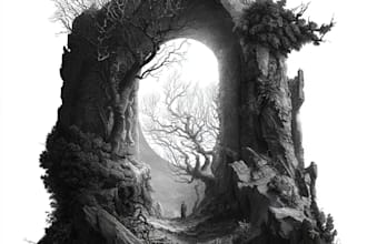 design detailed vintage etching and engraving illustration