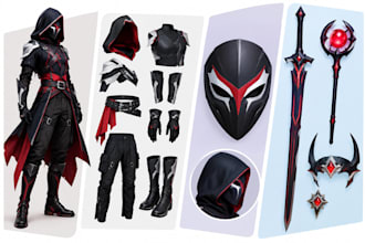design wearable cosplay armor mask props and custom costume concepts