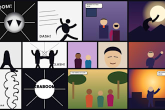 create comic book pages, graphic novel art and custom character designs
