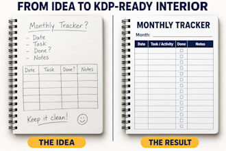 create your KDP journal, planner or logbook interior