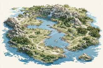 create custom map vector map illustration
