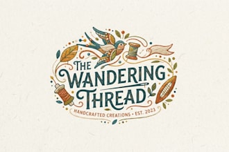 design a creative and unique crafting logo for your brand