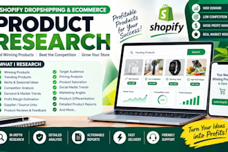 do winning product research for shopify dropshipping and ecommerce