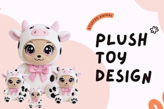 create handmade custom plush toy stuffed animal crochet kawaii plushie