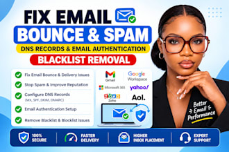 fix email bounce spam dns records email authentication blacklist removal