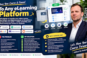 migrate or transfer your online course, sales funnel to any elearning platform
