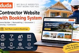 build home builder remodeling excavation fencing contractor booking duda website