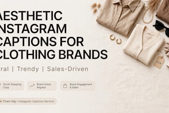 write aesthetic instagram captions for clothing brand