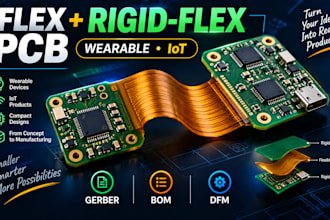 design flex pcb and rigid flex pcb for wearable and iot devices
