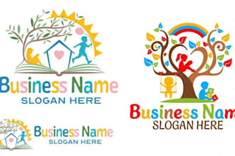 design a fun and creative kids products logo