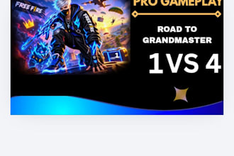 design viral youtube gaming thumbnails for free fire