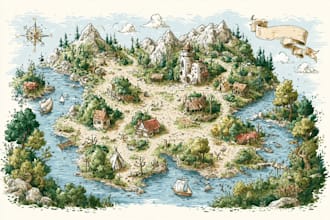 make unique hand drawn map vector illustration