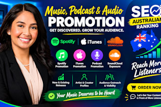 promote spotify music itunes podcast and soundcloud