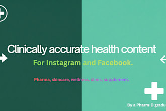 write clinically accurate pharma content for instagram facebook