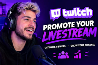 promote your twitch livestream organically to viewers chatters
