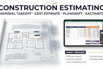 do construction estimate material take off, cost estimate, planswift, xactimate