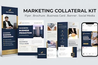 design a complete marketing collateral kit for your business