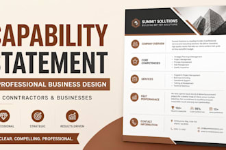 create a professional capability statement for your business