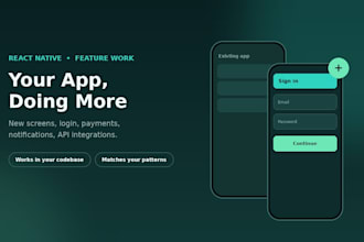 add new features to your existing react native app