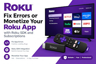 fix error or monetize your roku app with roku sdk and subscriptions