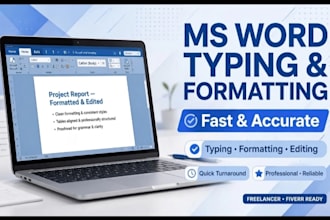 do ms word typing,data entry and document formatting professionally