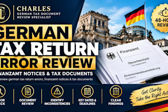 review german tax return errors, finanzamt notices and tax documents