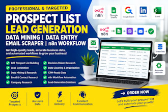 do prospect list leads generation data mining entry email scraper n8n workflow