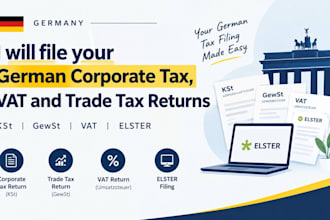 file your german corporate tax, vat, trade tax, kst, gewst and elster returns